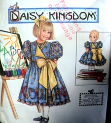7768 DK SS FLARE DRESS, SLIP, PINAFORE,17''DOLL DRESS PATTERN 3-8